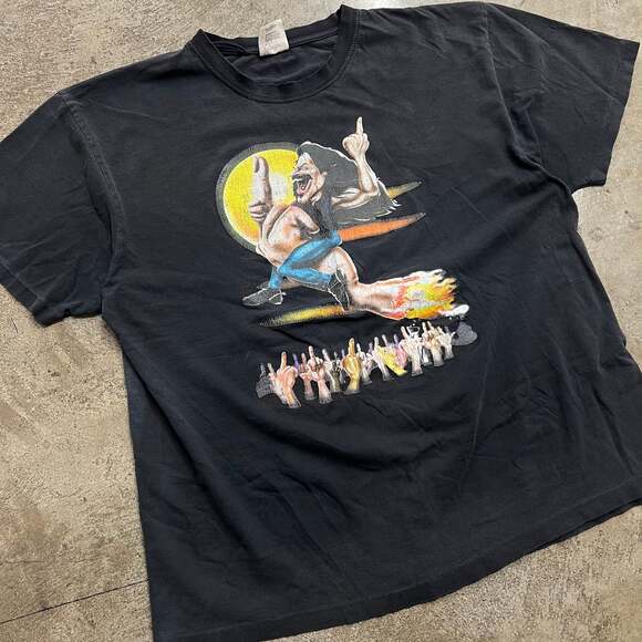 Vintage 90s Ted Nugent Birthday Bash T-Shirt L/XL - Picture 2 of 6